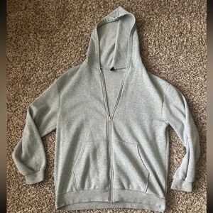SHEIN Gray Zip-Up Hoodie